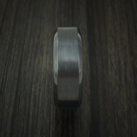 Black Titanium Ring with Ridgeway Blue Cerakote Sleeve Custom Made Band