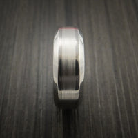 Titanium and Platinum Custom Inlay Ring