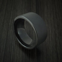Black Titanium Ring Traditional Style Band Made to Any Sizing and Finish