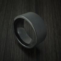 Black Zirconium Ring Traditional Style Band Made to Any Sizing and Finish