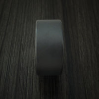 Black Zirconium Ring Traditional Style Band Made to Any Sizing and Finish
