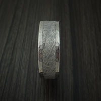Titanium Hammered Ring with Gibeon Meteorite Inlay Custom Made
