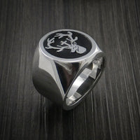 Cobalt Chrome Custom Signet Ring Use your Own Design