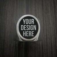 Cobalt Chrome Custom Signet Ring Use your Own Design