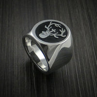 Cobalt Chrome Custom Signet Ring Use your Own Design