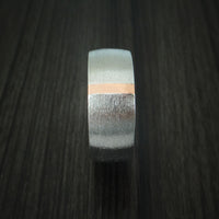 Cobalt Chrome and Copper Ring with Antler Sleeve Custom Made Band