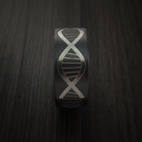 Black Zirconium Wide DNA Strand Ring Customad-Made Band Any Finish and Sizing