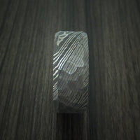 Damascus Steel Rock Hammer Ring with Bocote Wood Sleeve Custom Made