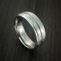 Cobalt Chrome Ring Distressed Finish Band Made to Any Sizing