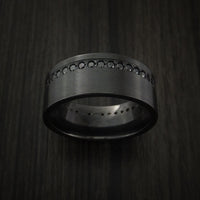 Black Titanium Eternity Band with Stunning Black Diamonds