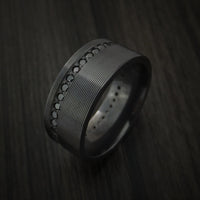Black Titanium Eternity Band with Stunning Black Diamonds