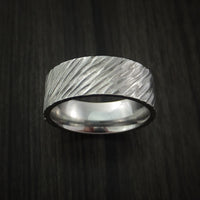 Cobalt Chrome Tree Bark Band Unique Texture Ring Made to Any Sizing and Finish 4-22