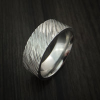 Cobalt Chrome Tree Bark Band Unique Texture Ring Made to Any Sizing and Finish 4-22