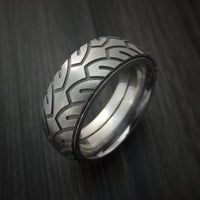 Titanium Bicycle Tire Tread Spinner Ring Custom Made Band