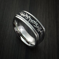 Cobalt Chrome Square Antler Hunting Ring Custom Made