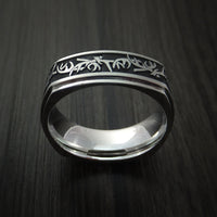 Cobalt Chrome Square Antler Hunting Ring Custom Made