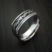 Cobalt Chrome Square Antler Hunting Ring Custom Made