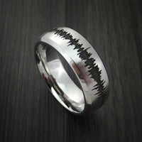 Cobalt Chrome Custom Sound Wave Ring