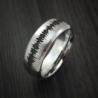 Cobalt Chrome Custom Sound Wave Ring