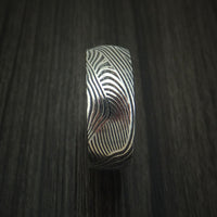 Sunset Kuro Damascus Steel Ring Custom Made Wedding Band