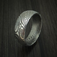 Sunset Kuro Damascus Steel Ring Custom Made Wedding Band