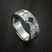 Cobalt Chrome with Sapphires and Diamonds Custom Made Band