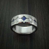 Cobalt Chrome with Sapphires and Diamonds Custom Made Band
