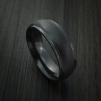 Black Titanium Angle Satin Finish Band Custom Made