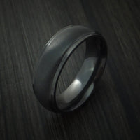 Black Titanium Angle Satin Finish Band Custom Made