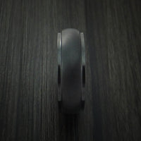 Black Titanium Angle Satin Finish Band Custom Made