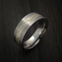 Titanium and Palladium Mokume Ring Custom Made to Any Size 3 to 22