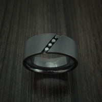 Black Titanium and Black Diamond Band Custom Made Ring