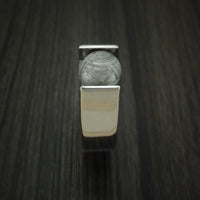 Titanium Tension Set Meteorite Sphere Custom Made Band