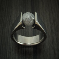 Titanium Tension Set Meteorite Sphere Custom Made Band