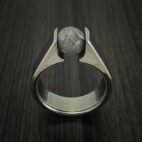 Titanium Tension Set Meteorite Sphere Custom Made Band
