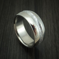 Titanium and Meteorite Channel Band Custom Made Ring