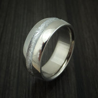 Titanium and Meteorite Channel Band Custom Made Ring