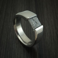 Titanium Tension Set Meteorite Ring Custom Made Band