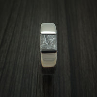 Titanium Tension Set Meteorite Ring Custom Made Band