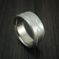 Titanium and Meteorite Infinity Design Custom Made Ring
