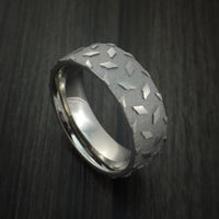 Titanium Diamond Plate Pattern Ring Custom Made