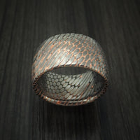 Wide Etched Superconductor Ring Custom Made Titanium-Niobium and Copper Band