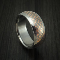 Titanium and Superconductor Ring Custom Made Titanium-Niobium and Copper Band