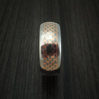 Titanium and Superconductor Ring Custom Made Titanium-Niobium and Copper Band