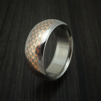 Titanium and Superconductor Ring Custom Made Titanium-Niobium and Copper Band