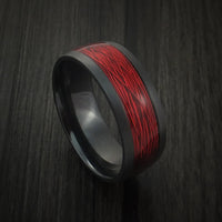 Black Titanium and Wire Ring Custom Made Choose your Color