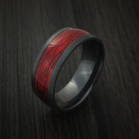 Black Titanium and Wire Ring Custom Made Choose your Color