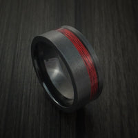 Black Zirconium and Wire Ring Custom Made Choose your Color