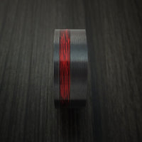 Black Zirconium and Wire Ring Custom Made Choose your Color