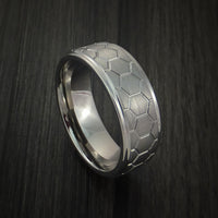 Titanium Honeycomb Pattern Ring Custom Made Band